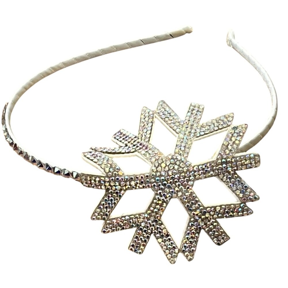 Bari Lynn Snowflake Rhinestone Headband For Girls